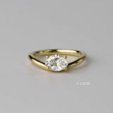 Illusion Solitaire Oval Diamant Ring 1.0 ct