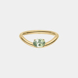 Illusion Solitaire Oval Prasiolite Ring