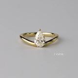 Illusion Solitaire Pear Diamant Ring 0.5 ct