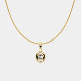 Oval Diamond Droplet Necklace