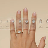 Illusion Solitaire Oval Diamant Ring 1.0 ct