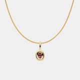 Oval Pink Tourmaline Droplet Necklace