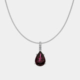 Pear Rhodolith Diamant Anhänger