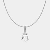 Weißer Pear Topas Diamant Anhänger