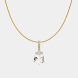Weißer Pear Topas Diamant Anhänger