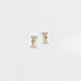 Round Brilliant Diamond Drop Earrings - heroyne