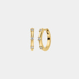 Studded Diamant Creolen