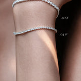 Tennisarmband .04ct Weiße Saphire