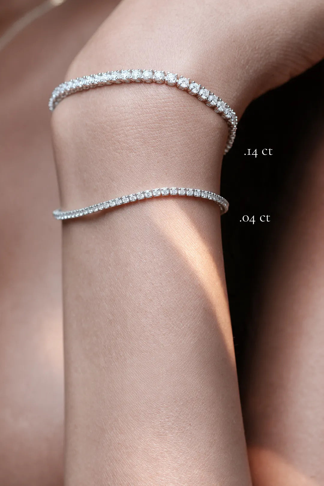 Tennisarmband .14ct Weiße Saphire
