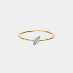 Tilted Marquise Diamond Solitaire Ring - heroyne