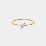 Tilted Marquise Diamond Solitaire Ring - heroyne