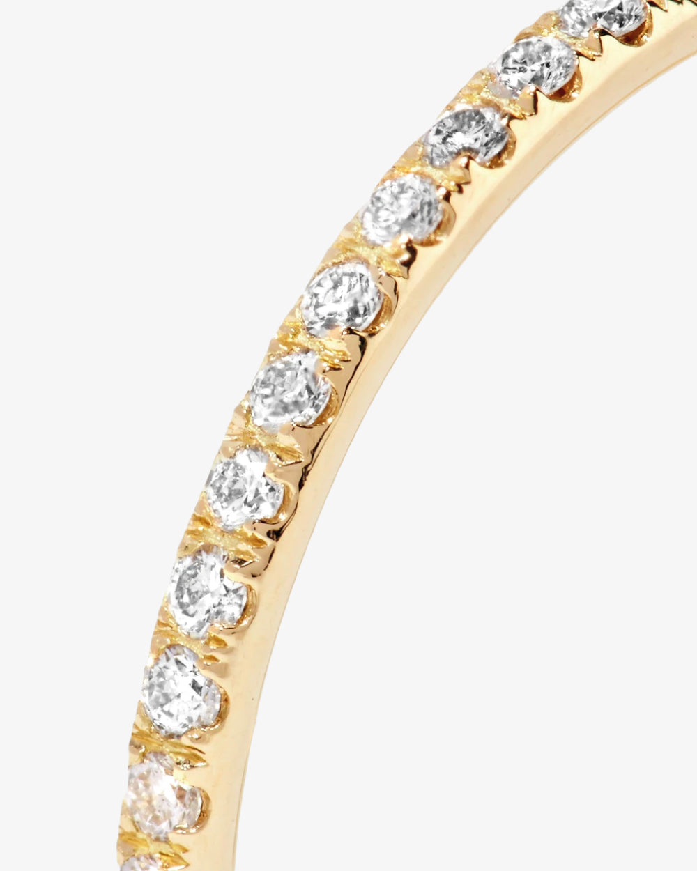 Eternity Ring White Topaz Closeup Gold 8 10 